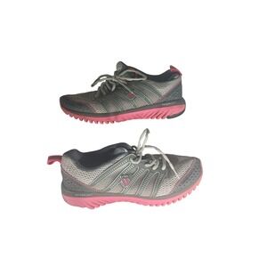 K Swiss Women Running Shoe Gray Pink Guideglide System Size 9.5 Athletic Sneaker